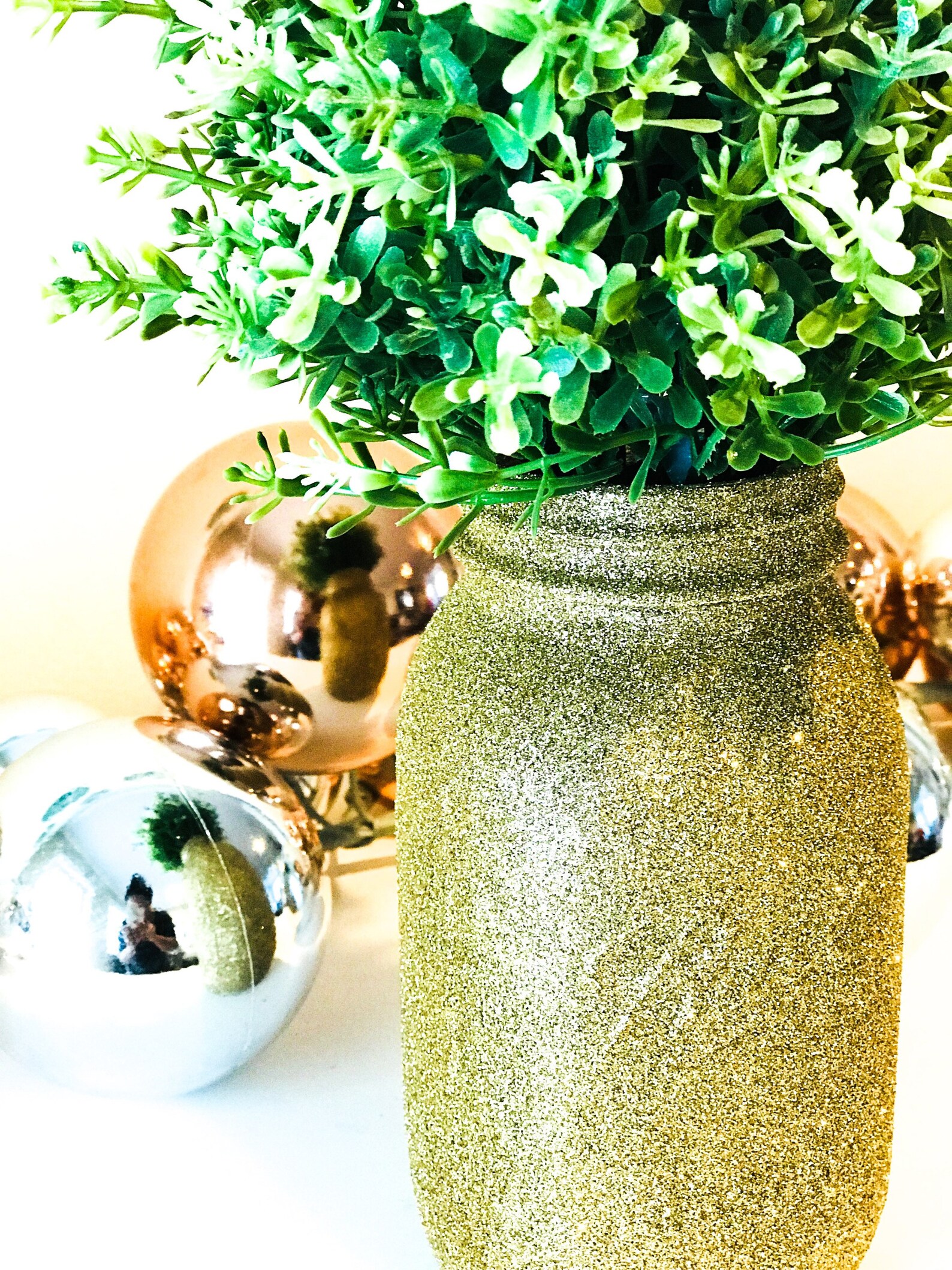 Gold Glitter Jar Gold Mason Jar Centerpiece Gold Etsy
