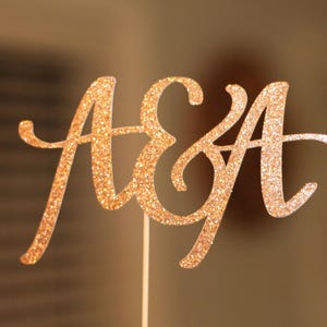 Letters Wedding Cake Topper, Monogram cake topper, initials cake topper, double letter cake topper, wedding cake topper.