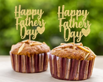 Father’s Day cupcake toppers, Custom cupcakes, Father’s Day decorations, Father’s Day party