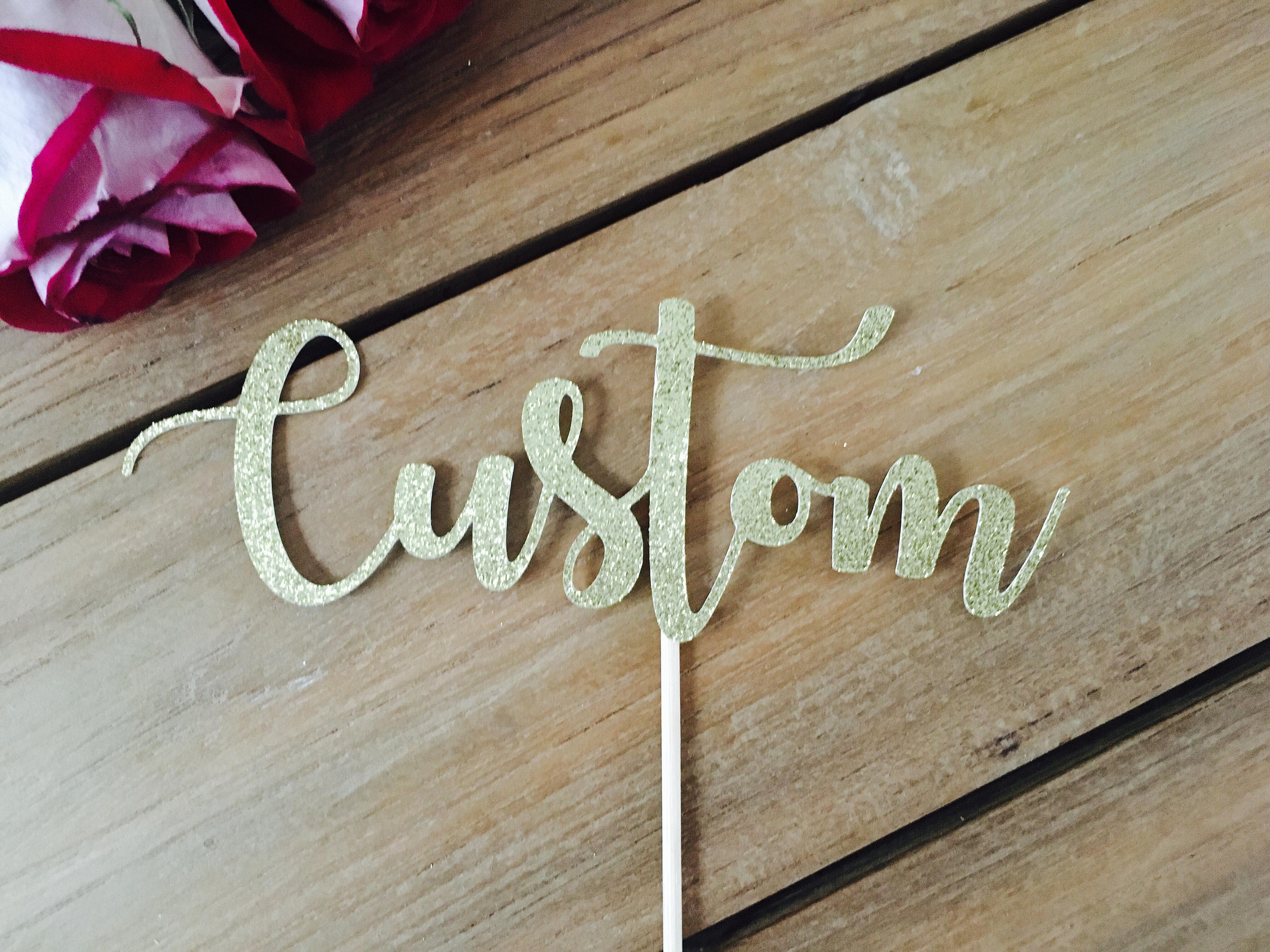 Custom Cake Topper Custom Name Cake Topper Birthday Cupcake Etsy