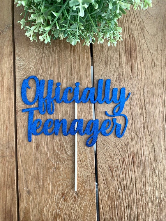 Officially Teenager Cake Topper Teens Cake Topper Birthday | Etsy