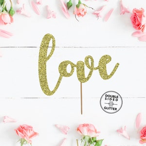 Love Cake Topper, Engagement Party Cake Topper, We&#39;re Engaged,Bride To Be, Engagement Party Decorations.