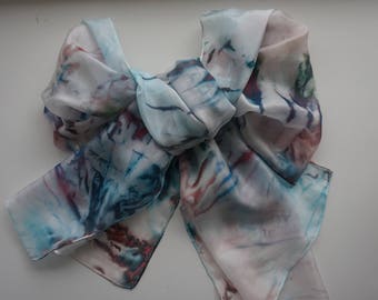 Handpainted silk scarf 45 x 180 cm