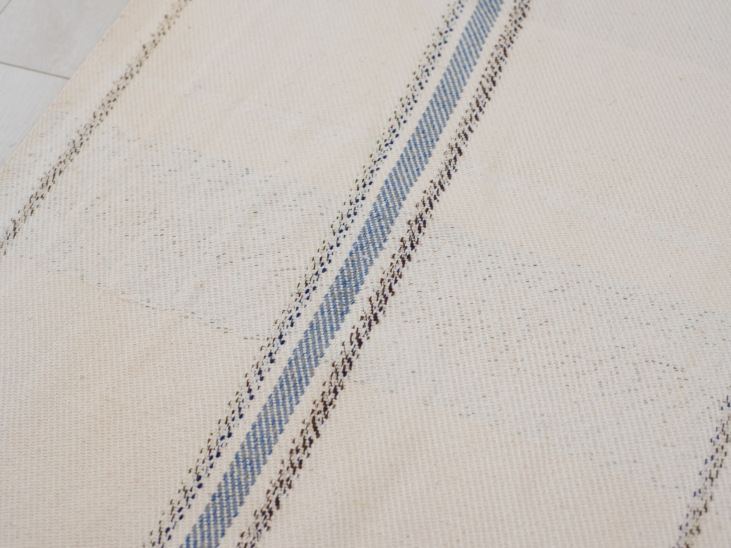 Bolt of vintage fabric /Brown Gray stripe Bolt Linen fabric / Etsy