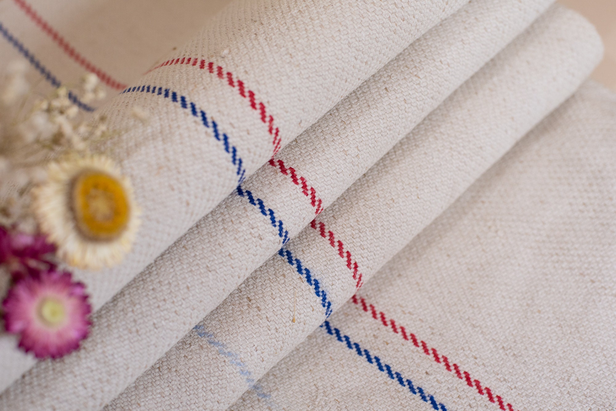 グレインサック レア ストライプデザイン麻(リネン)袋 アンティーク