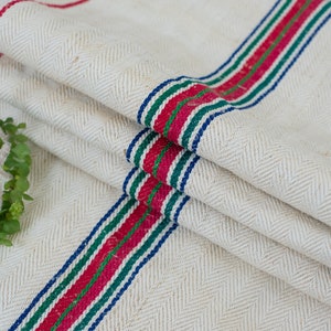 Franse zak stof / Grain Sack Stof / Franse boerderij fabric_ANTIQUE 1900'/ Vintage boerderij stof / Vintage graan zak