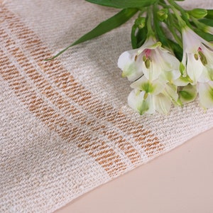Tan grain sack fabric/ Grain sack cushion/  Antique Grain sack fabric hand made/ natural hemp fabric