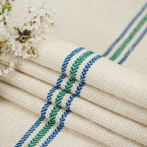 Heavy weight outdoor fabric / linen fabric upholstery /  **European Grain Sacks**