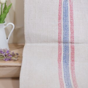 Hemp Fabric Blue stripes Fabrics from **EUROPEAN GRAINSACKS**