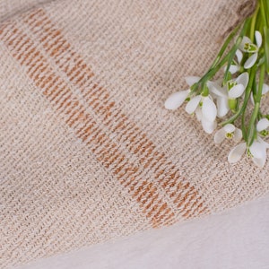 Grain sack fabric yellow/ Grain sack cushion/  Antique Grain sack fabric hand made/ natural hemp fabric