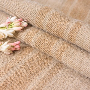 Tan grain sack fabric/ Grain sack cushion/  Antique Grain sack fabric hand made/ natural hemp fabric