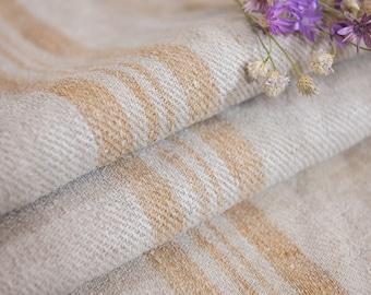 Sunbrella fabric outdoor pillows / Antique Caramel Gold stripes