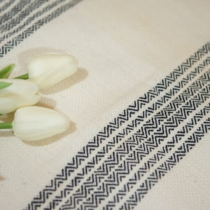 Sunbrella fabric outdoor pillows / Antique red wine stripes **European Grain Sacks**