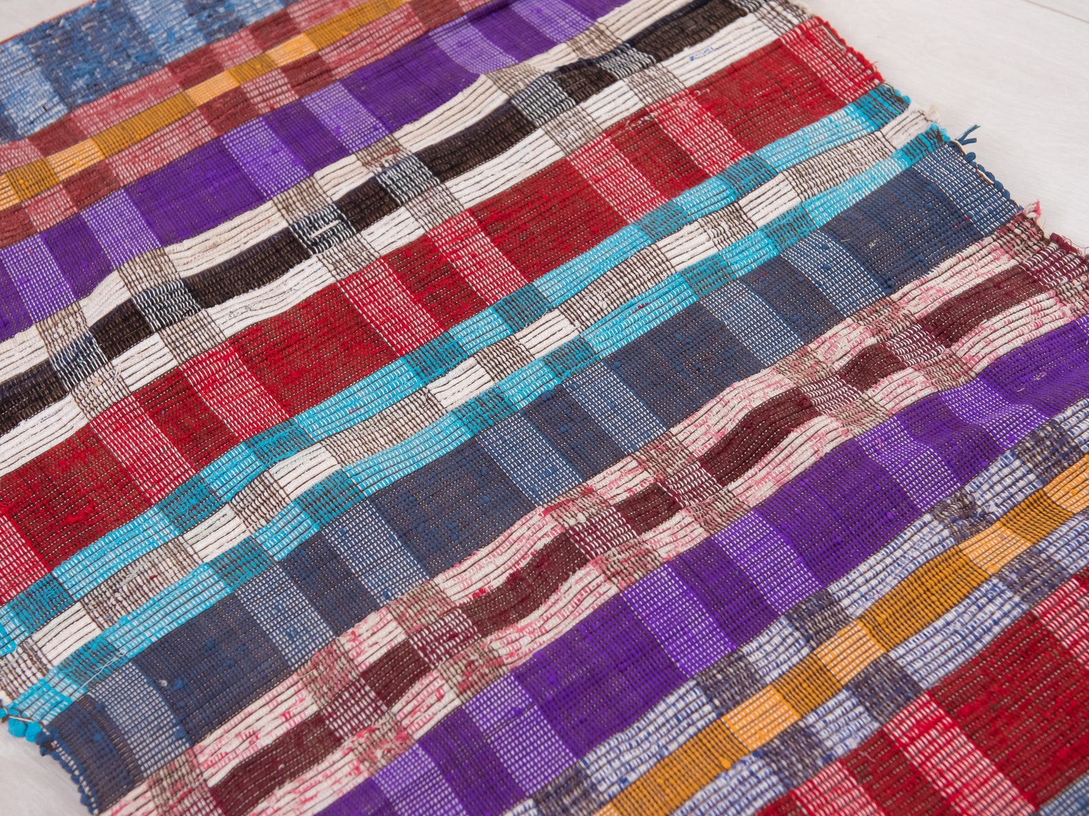 Rag Rug Handmade / Colorful Rag Rug/ Antique Rag Rug/ European Etsy