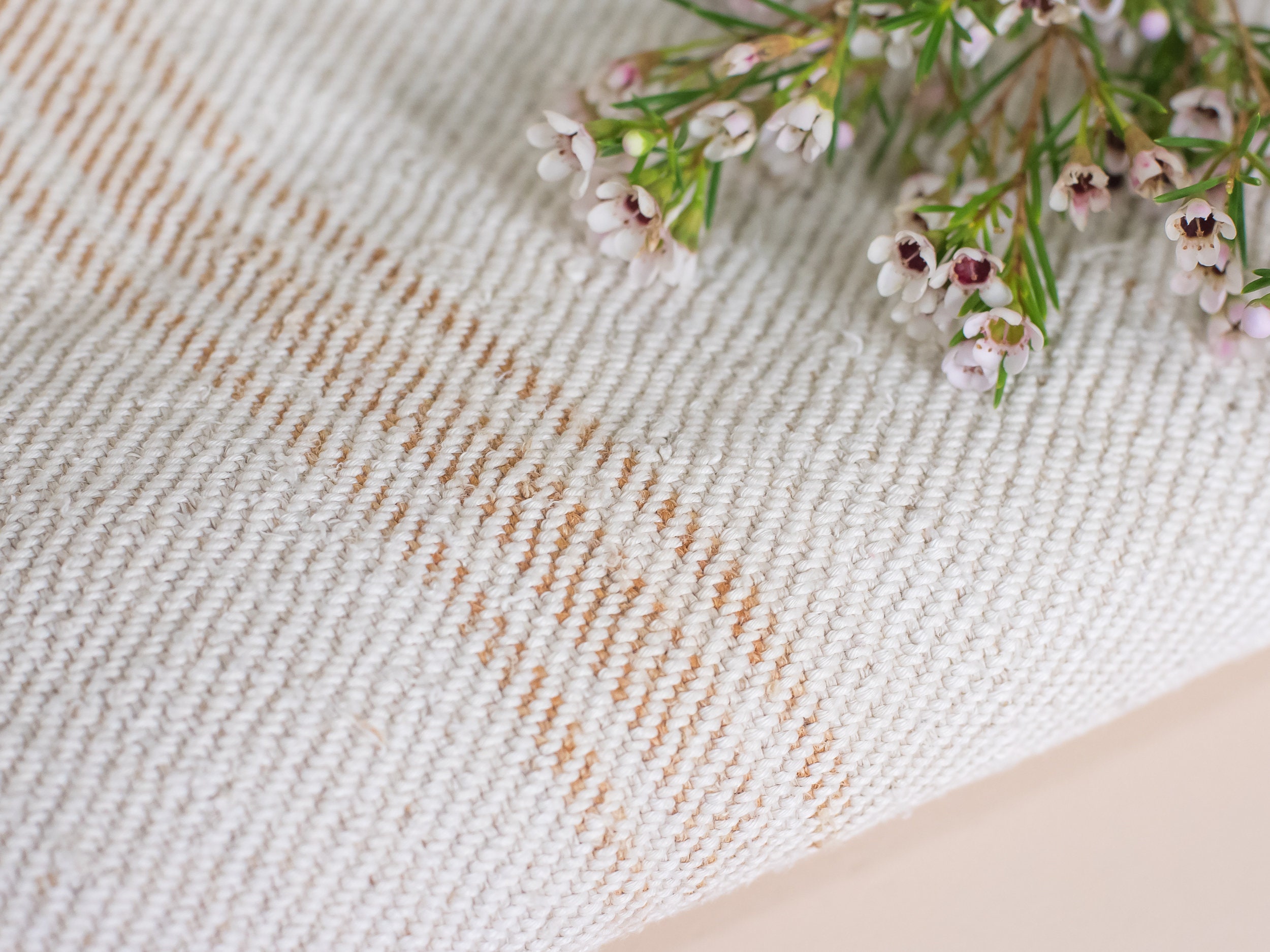 Caramel Grain Sack Fabric/ French farmhouse fabric_ANTIQUE 1900'/ Vintage farmhouse fabric/ Vintage grain sack/ French sack fabric