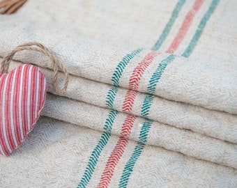 Bandes de grain sac tissu rouge et vert coussin banc coussin sac de Grain de l’Europe décoration yachting coussin mariage