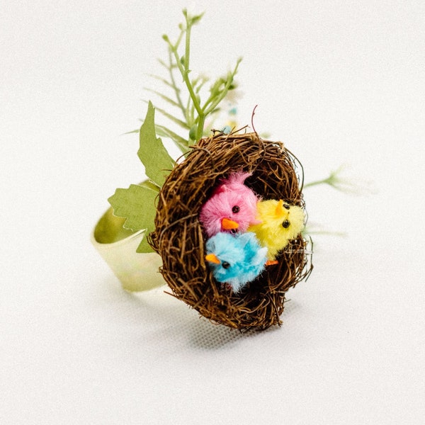 Easter Napkin Ring, Easter Chick Napkin Rings, Kitchen Decor, Easter Table Decor, Yellow Chick