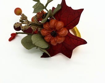 Thanksgiving Napkin Ring, Autumn Table Decor, Seasonal Decoration, Fall Table Setting, Fall Housewarming gift for newlywed, Napkin Holder