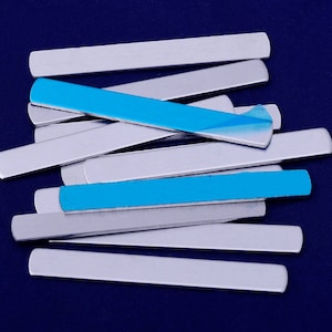 20 pezzi grezzi per anelli per stampaggio a mano in metallo e alluminio da 1/4*2" (6,35*50,8 mm), grezzi per stampaggio metalli, calibri tibetara®18, grezzi piatti in alluminio-10184850