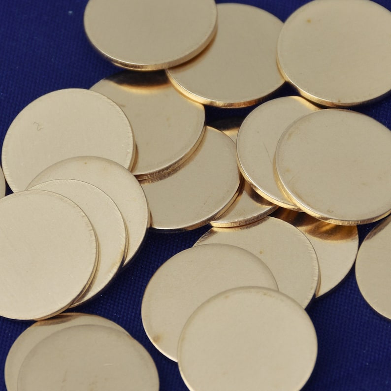 Roundblankbrass Gold Disc Stamping Blanknecklaces Round Etsy
