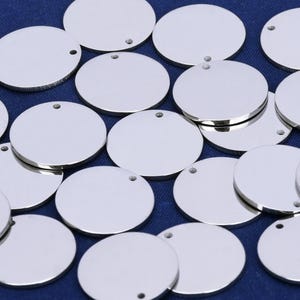 9/16&#39;&#39; (15mm) stainless steel round stamping blank with a hole,16 gauge disc for laser engrave,jewelry diy,10pcs-10293850