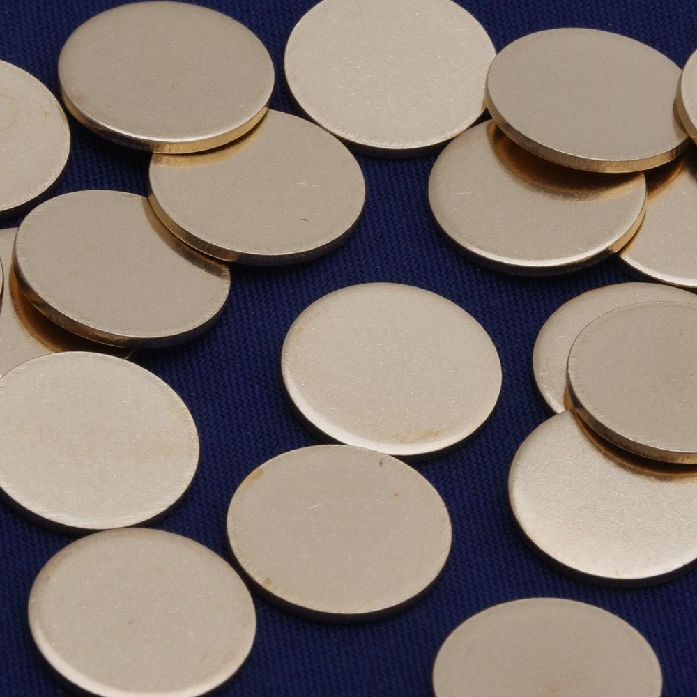 Brass Round Disc Stamping Blanks FANTASTIC SHINE Sequin Etsy