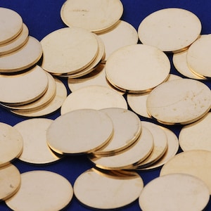 3/4&quot;（18mm） tibetara® Round Brass Stamping Blanks,Diy Personalized Stamping Blank,Stamping Supplies 50 pcs/lot-10024500