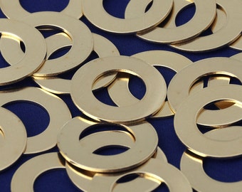 1"(25mm) tibetara® Flat Brass Washer Stamping Blanks,Metal Blanks,18 Gauges,Donut Brass Disc,Brass hand stamping blanks,20pcs/lot-10135250