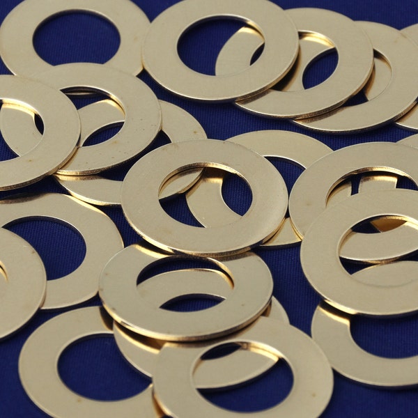 1"(25mm) tibetara® Flat Brass Washer Stamping Blanks,Metal Blanks,18 Gauges,Donut Brass Disc,Brass hand stamping blanks,20pcs/lot-10135250