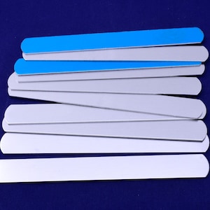 5個バングルブランク、5インチ×5/8インチ(127×16 mm)tibetara®アルミニウム、18ゲージ、ブランクアルミジュエリーストリップラウンドブレスレットブランクアルミシルバー-10167052