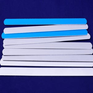 Polsini per braccialetti in alluminio, stampaggio grezzo, striscia di metallo, bracciale grezzo, tibetara®, circa 6"*1/2"(152*13mm) 18 calibri, 5 pezzi/lotto-10169152