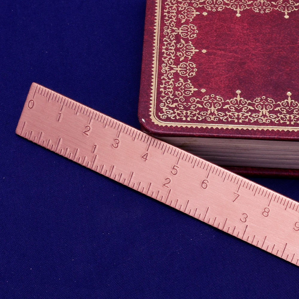 1pc 15cm Metal Ruler, Solid Copper Ruler, 6inches Copper Ruler, Red ...