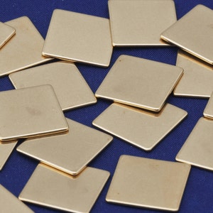20 stuks 5/8" (16 mm) tibetara® messing vierkante stempelen blanks FANTASTISCHE GLANS, 18 meters, stempelbenodigdheden, sieradenlabels-10126750