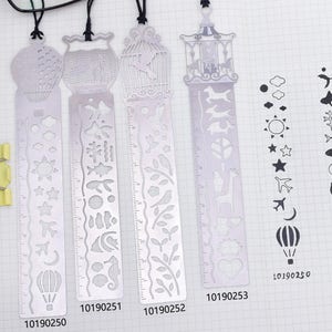 Metal Metal bookmark, template Ruler, Journal Stencils, Daily Planner,stencil notebook, planner traveler tibetara®,Etching  1 pc/lot
