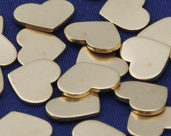 7⁄16"*3/8"(11*8mm) tibetara® Brass Heart Washer Stamping Blanks  FANTASTIC SHINE,18 Gauges,Heart Charm Pendant,20pcs/lot-10126450