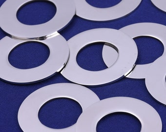 Spazi vuoti per stampaggio tondo in acciaio inossidabile, spazi vuoti calibro 18, pendenti a ciambella circolare, tibetara®, circa 1 1/2" (38 mm), 10 pezzi/lotto-10107950