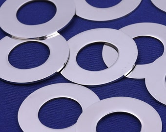 Stainless Steel Round Stamping Blanks ,18 Gauges Blanks,Donut Circlasher Pendants, tibetara®,About 1  1/2"(38mm),10 pcs/lot-10107950