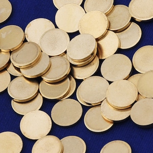 Round Brass Stamping Blanks Discs Tags,Diy Stamping Supplies,tibetara® About 3/8&quot;（8mm）,50pcs/lot-10023500