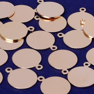 20pcs Hand stamp initial charms brass Stamping Blanks Coin Disc Charm stamping blank About 12mm,necklace blanks,tibetara®