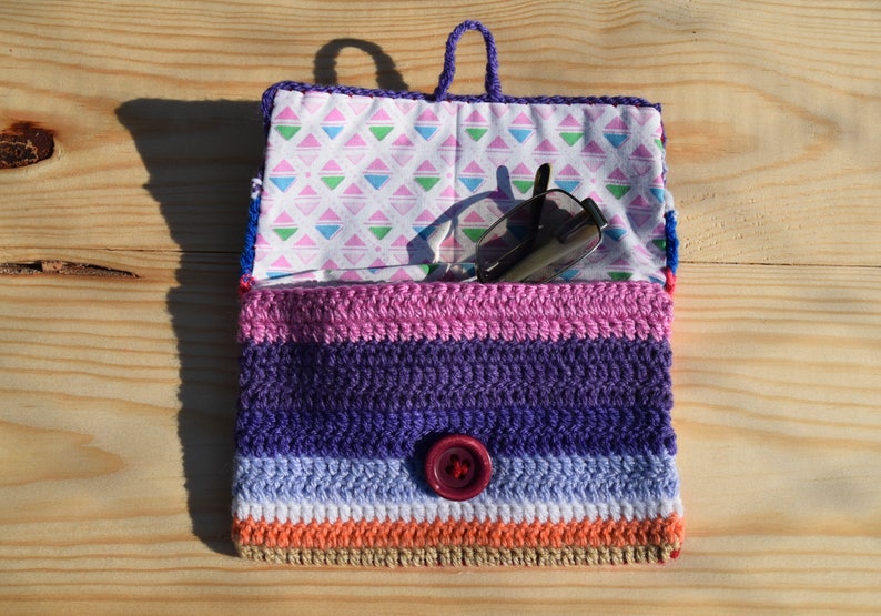 Gift for a grandmother Coin Purse Usefull Gift Organizer for Glasses Storage for keys Crochet Organizer