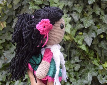 Bambola all'uncinetto Bambola Amigurummi Bambola fatta a mano Regalo per neonati Bambola per bambini Regalo per lei Giocattoli Bambola d'arte Bambola per interni di compleanno, fatta a mano all'uncinetto
