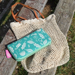 Teal Mesh Crochet Market Bag Handmade Reusable Grocery Bag. Hand ...