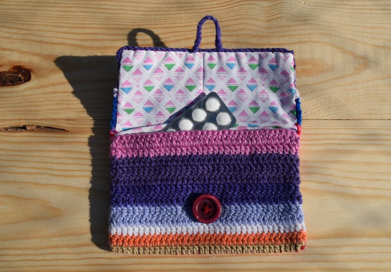 Gift for a grandmother Coin Purse Usefull Gift Organizer for Glasses Storage for keys Crochet Organizer