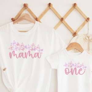 Butterfly Birthday Shirt Butterfly Matching Family 1st Birthday Shirts Butterfly First Birthday Outfit Butterfly Birthday Girl Mommy and Me