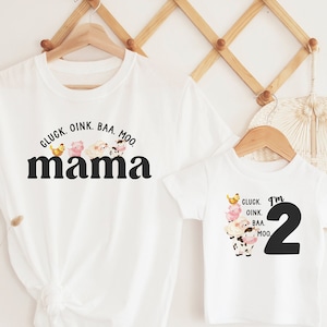 Farm 2nd Birthday Shirt: Barn Animals Matching Family Tees