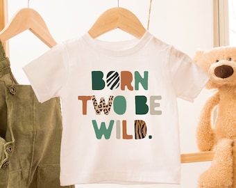 Two Wild Birthday Shirt: Safari Zoo Jungle 2nd Birthday Outfit