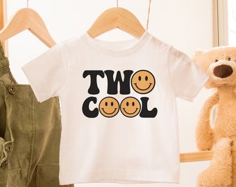 Two Cool 2nd Birthday Shirt Smiley Face Birthday Shirt Two Cool Matching Family Birthday Shirts 2nd Birthday Boy Outfit Mommy and Me Shirts