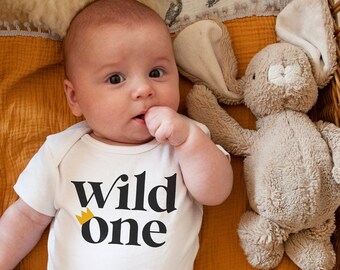 Wild One 1st Birthday Bodysuit: Soft Cotton First Birthday Outfit