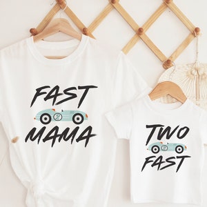 Two Fast Birthday Shirt, Race Car Birthday Shirt, 2nd Birthday Outfit, 2nd Birthday Shirt, Racing Birthday Party, Modern Toddler Boy Shirt