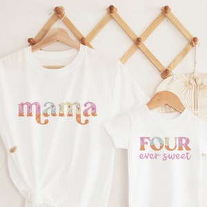 Four Ever Sweet Ice Cream 4th Birthday Shirt